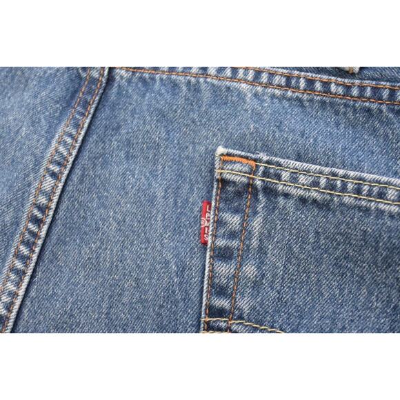 Levi's 505 Regular Fit Straight Rugged Denim Blue Jeans Mens Size 42 x 32 - Picture 7 of 7